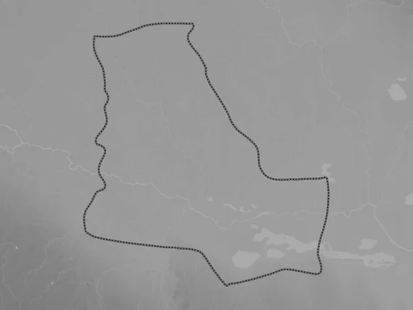 Dhi Qar Provinsen Irak Grayscale Höjdkarta Med Sjöar Och Floder — Stockfoto