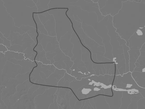 Dhi Qar 伊拉克省 附有湖泊和河流的比尔韦勒高地图 — 图库照片