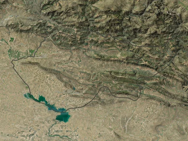 Dihok Província Iraque Mapa Satélite Alta Resolução — Fotografia de Stock
