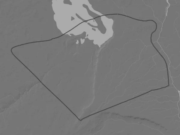 Karbala Province Irak Carte Altitude Bilevel Avec Lacs Rivières — Photo