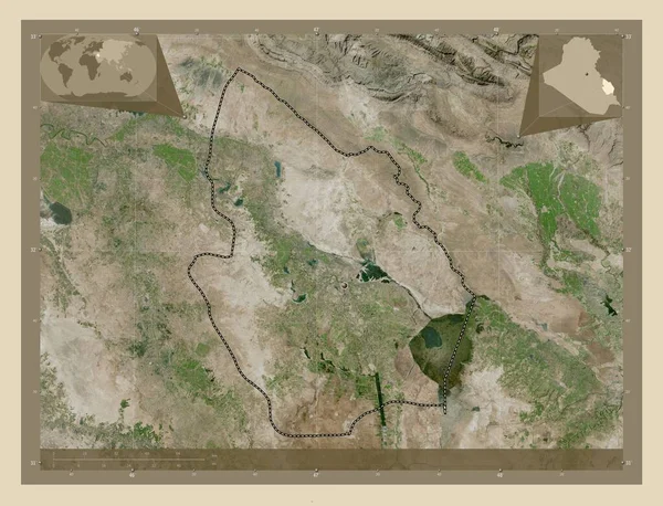 Maysan Provincia Iraq Mapa Satelital Alta Resolución Mapas Ubicación Auxiliares —  Fotos de Stock