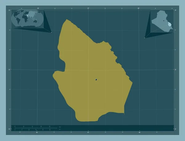 Maysan Provincia Dell Iraq Forma Tinta Unita Mappa Della Posizione — Foto Stock