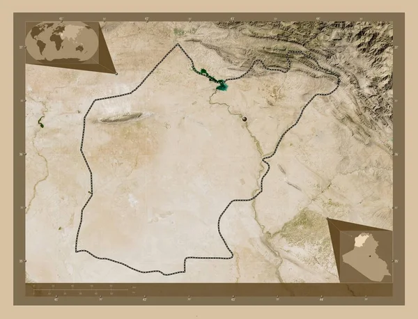 Ninawa Provincie Irak Lage Resolutie Satellietkaart Hulplocatiekaarten Hoek — Stockfoto