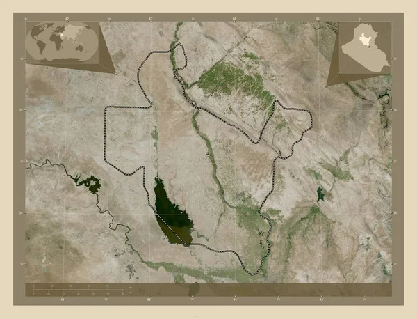 Sala Din Provincia Iraq Mapa Satelital Alta Resolución Mapas Ubicación — Foto de Stock