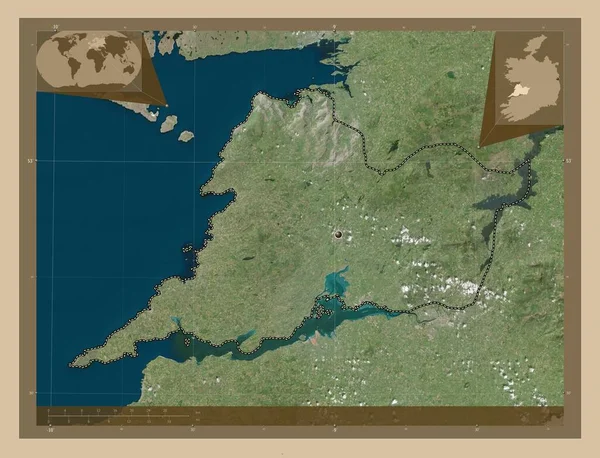 Clare Contea Irlanda Mappa Satellitare Bassa Risoluzione Mappa Della Posizione — Foto Stock