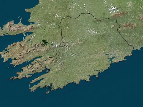 爱尔兰郡 低分辨率卫星地图 — 图库照片