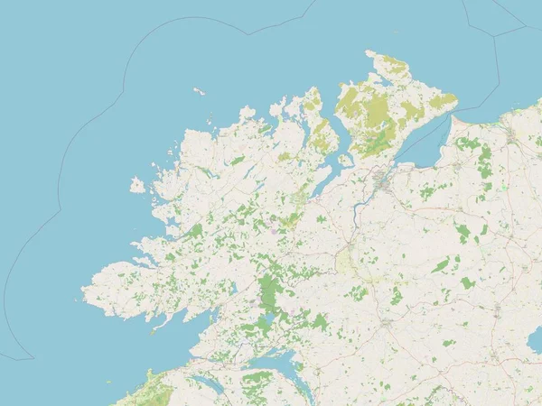Donegal Hrabství Irsko Otevřít Mapu Ulice — Stock fotografie