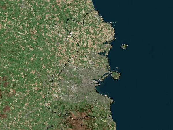 Dublin Grevskapet Irland Högupplöst Satellitkarta — Stockfoto