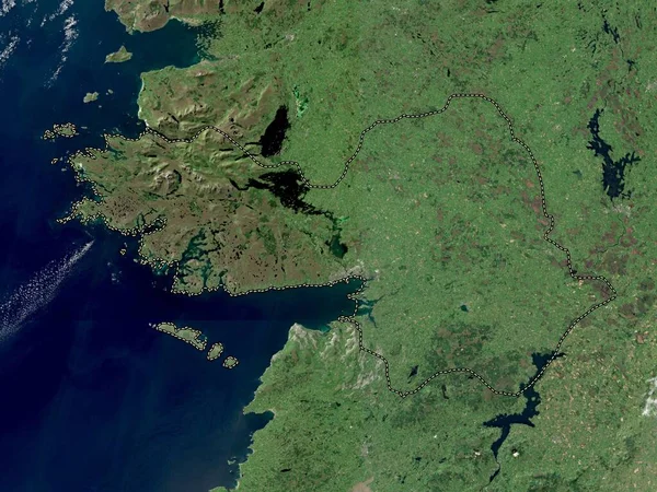 Galway County Ireland High Resolution Satellite Map — Stock Photo, Image