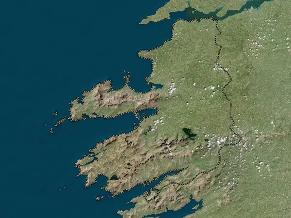 Kerry Comté Irlande Carte Satellite Basse Résolution — Photo