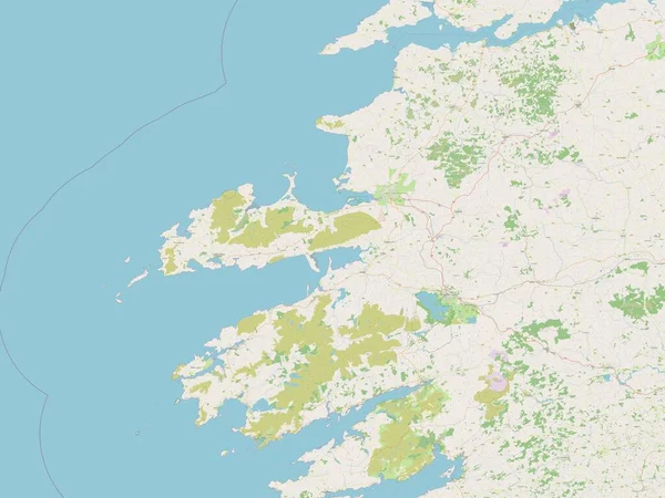 Kerry County Ireland Open Street Map — Stock Photo, Image