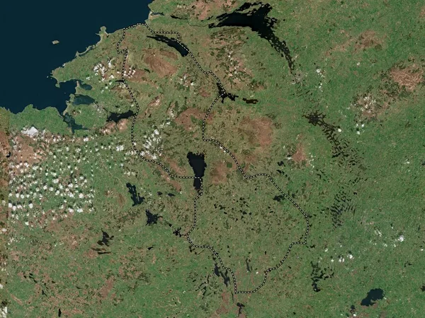 Leitrim County Ireland High Resolution Satellite Map — Stock Photo, Image