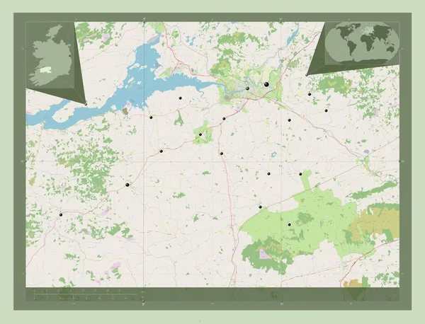 Limerick Condado Irlanda Open Street Map Ubicaciones Las Principales Ciudades —  Fotos de Stock