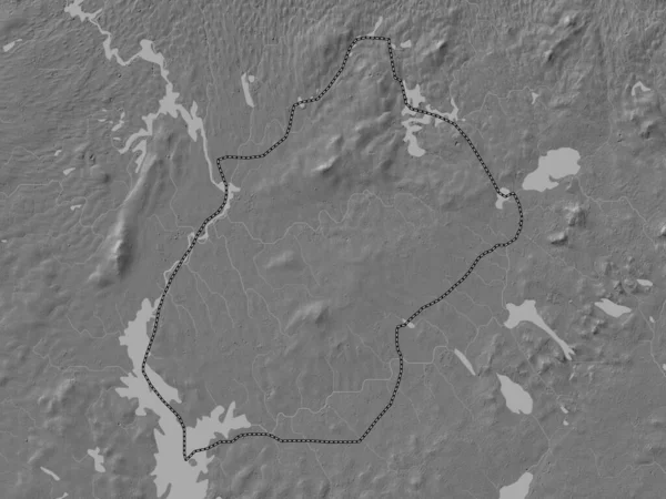 Longford Hrabstwo Irlandii Dwupoziomowa Mapa Wysokości Jeziorami Rzekami — Zdjęcie stockowe