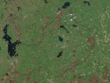 Westmeath, İrlanda Bölgesi. Yüksek çözünürlüklü uydu haritası