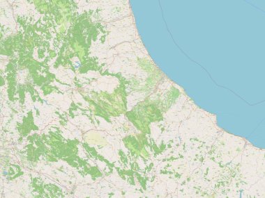 Abruzzo, İtalya bölgesi. Açık Sokak Haritası