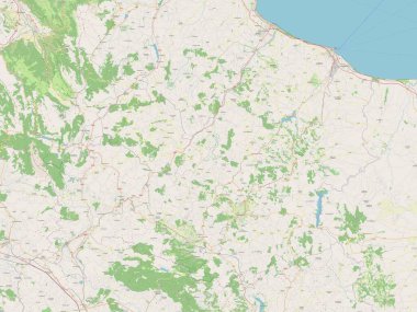 Molise, İtalya bölgesi. Açık Sokak Haritası