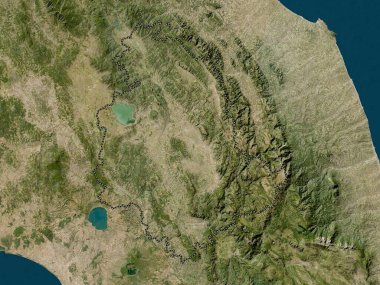 Umbria, İtalya bölgesi. Düşük çözünürlüklü uydu haritası