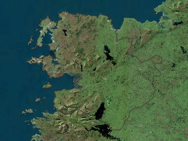 Mayo County Ireland High Resolution Satellite Map — Stock Photo, Image