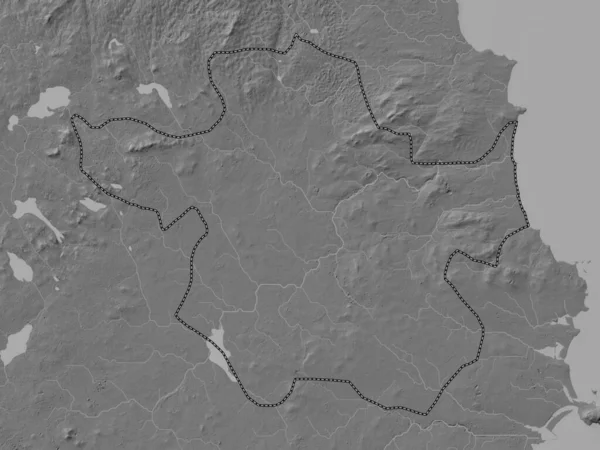 Meath Contea Irlanda Mappa Dell Elevazione Bilivello Con Laghi Fiumi — Foto Stock