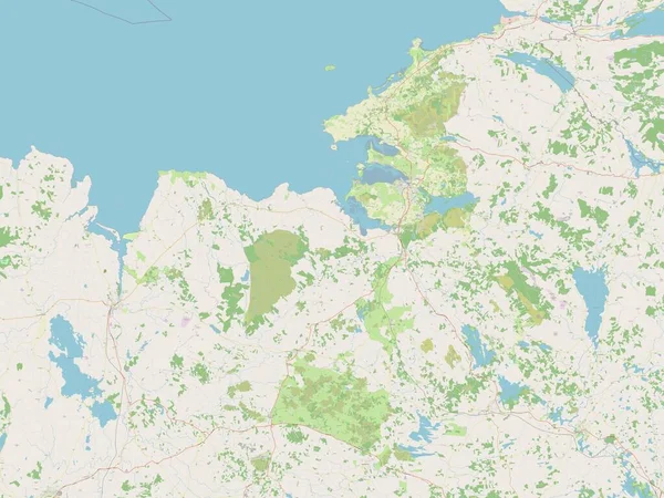 Sligo Hrabstwo Irlandii Otwarta Mapa Ulic — Zdjęcie stockowe