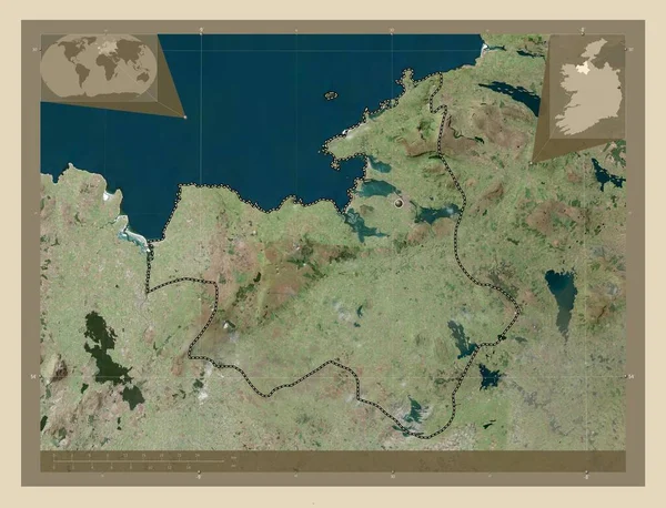 Sligo Grevskapet Irland Högupplöst Satellitkarta Hjälpkartor För Hörnen — Stockfoto