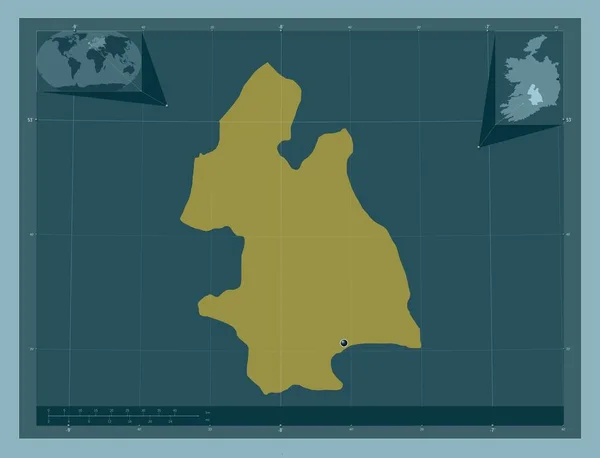 Tipperary Contea Irlanda Forma Tinta Unita Mappa Della Posizione Ausiliaria — Foto Stock
