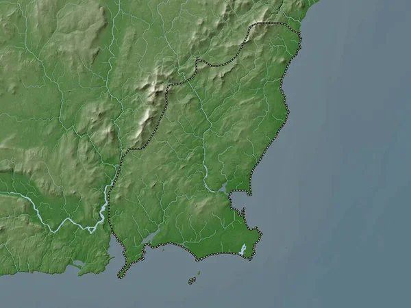 Wexford Hrabství Irsko Výškové Mapy Barevné Stylu Wiki Jezery Řekami — Stock fotografie
