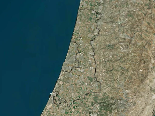 Hamerkaz Srail Bölgesi Yüksek Çözünürlüklü Uydu Haritası — Stok fotoğraf