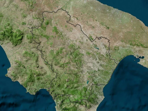 Basilicata Regionen Italien Högupplöst Satellitkarta — Stockfoto