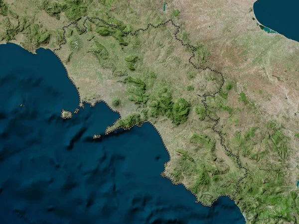 Campania Talya Bölgesi Yüksek Çözünürlüklü Uydu Haritası — Stok fotoğraf