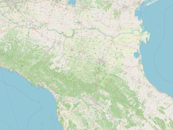 Emilia Romaña Región Italia Mapa Calle Abierto — Foto de Stock