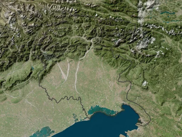 Friuli Venezia Giulia Autonomous Region Italy High Resolution Satellite Map — Stock Photo, Image