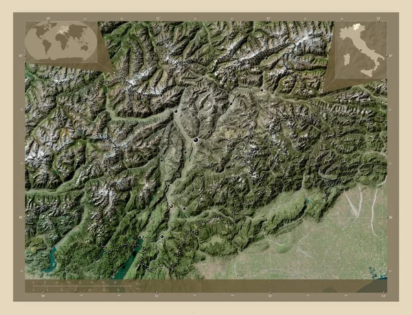 Trentino Alto Adige Autonomní Oblast Itálie Satelitní Mapa Vysokým Rozlišením — Stock fotografie