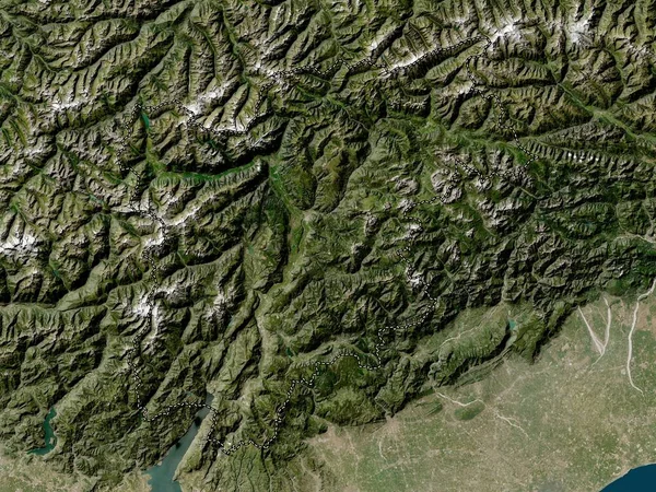 Trentino Südtirol Autonome Region Italiens Satellitenkarte Mit Niedriger Auflösung — Stockfoto