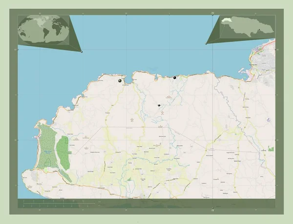 Hannover Parochie Van Jamaica Open Plattegrond Locaties Van Grote Steden — Stockfoto