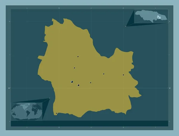 Сент Ендрю Парафія Ямайки Твердий Колір Розташування Великих Міст Регіону — стокове фото