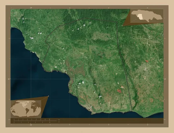 Santa Isabel Parroquia Jamaica Mapa Satelital Baja Resolución Mapas Ubicación —  Fotos de Stock