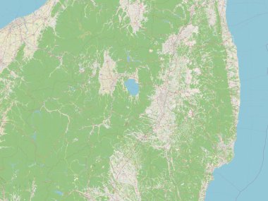 Fukushima, Japonya ili. Açık Sokak Haritası
