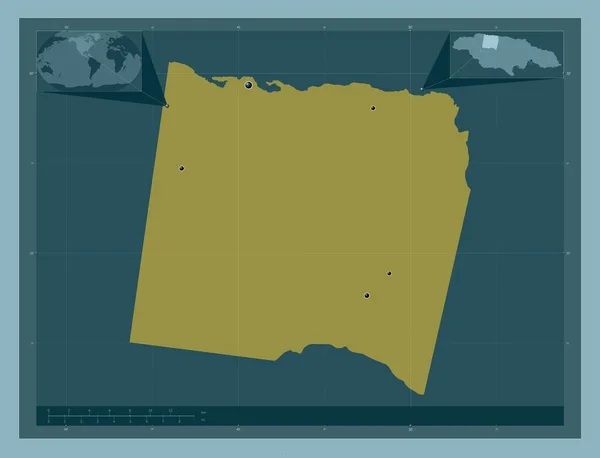 Trelawny Parrocchia Della Giamaica Forma Tinta Unita Località Delle Principali — Foto Stock