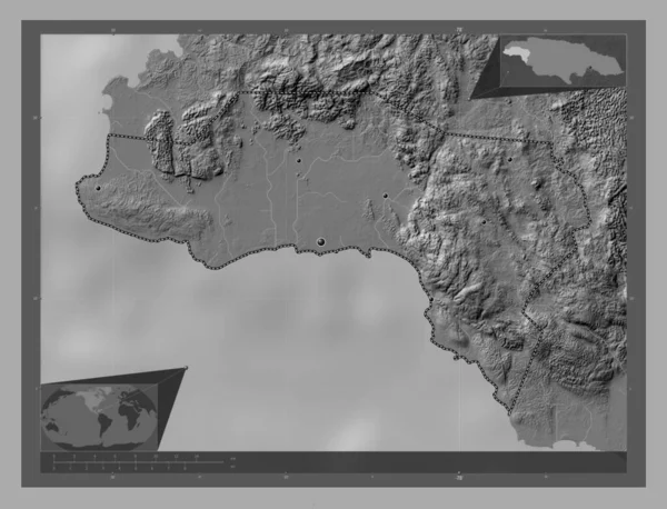 Вестморленд Парафія Ямайки Білевелівська Карта Висот Озерами Річками Розташування Великих — стокове фото