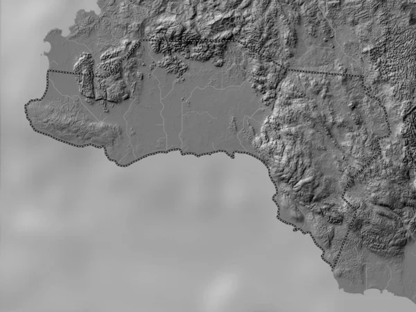 Westmoreland Paróquia Jamaica Bilevel Mapa Elevação Com Lagos Rios — Fotografia de Stock