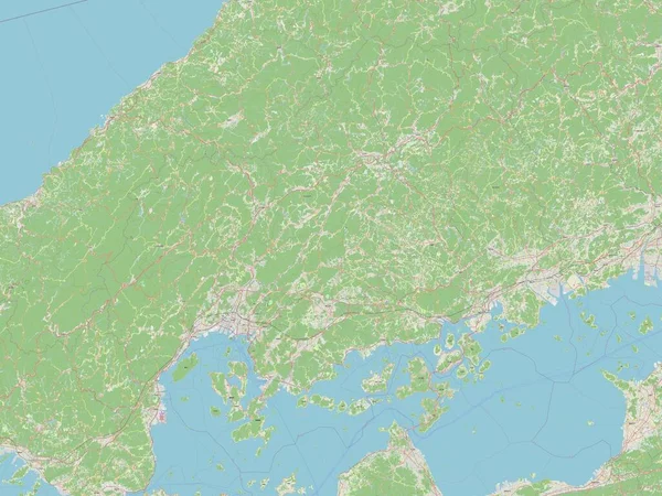 Hiroshima Präfektur Von Japan Open Street Map — Stockfoto