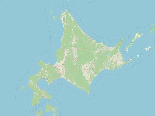 Hokkaido Circuito Del Giappone Mappa Stradale Aperta — Foto Stock