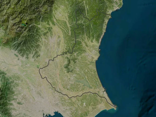 Ibaraki Prefekturen Japan Lågupplöst Satellitkarta — Stockfoto