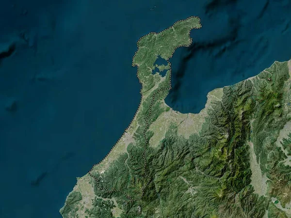 Ishikawa Prefectura Japón Mapa Satélite Alta Resolución — Foto de Stock