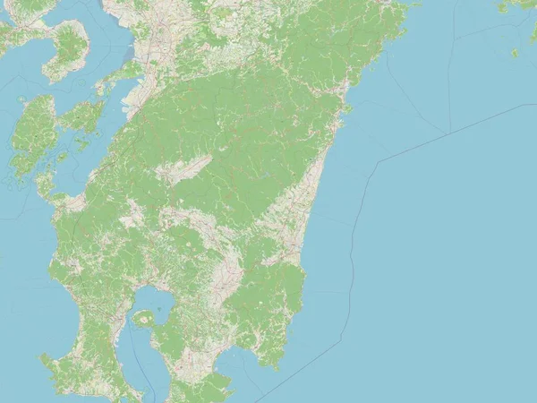 Miyazaki Prefectura Japón Mapa Calle Abierto — Foto de Stock