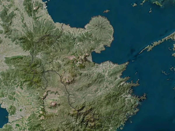 Oita Prefekturen Japan Högupplöst Satellitkarta — Stockfoto