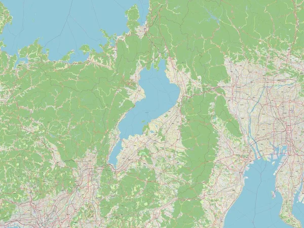 Shiga Prefecture Japan Open Street Map — Stock Photo, Image