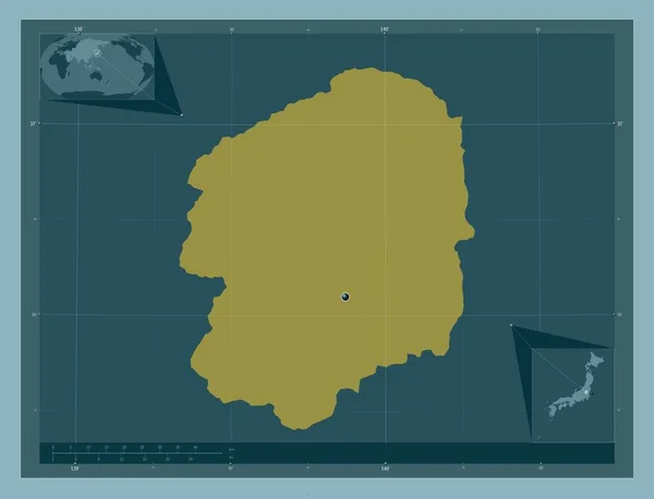 Тотиги Префектура Японии Твердая Форма Цвета Вспомогательные Карты Расположения Углов — стоковое фото